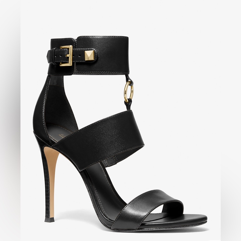 Michael Kors Amos Black Leather Stiletto Heels - NWOB